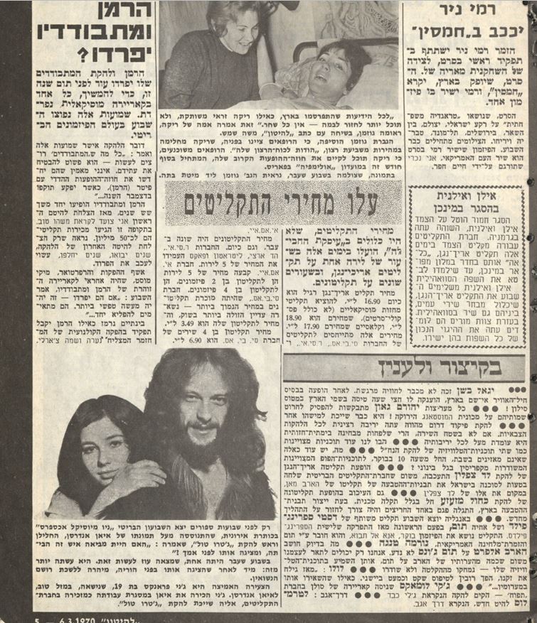 כותרות האתמול: 6 במרץ, 1970
